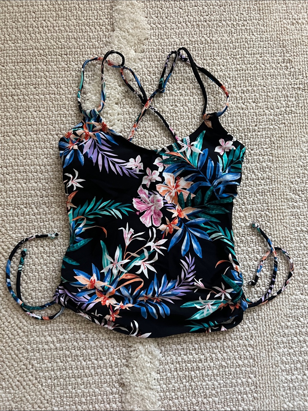 Floral Tropical Tankini Swim Top